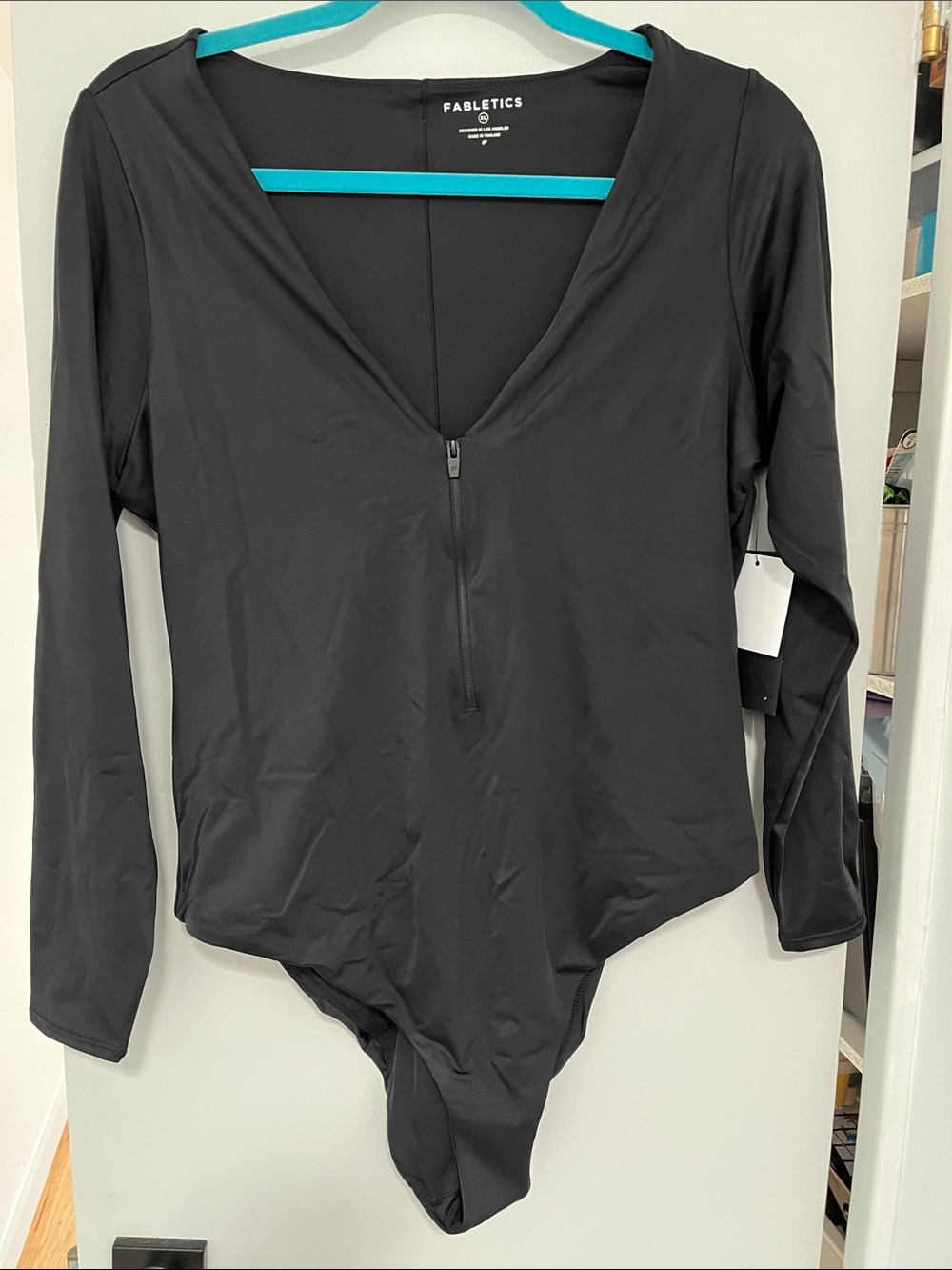 Fabletics Long-Sleeve front Zip One-Piece Swimsuit XL